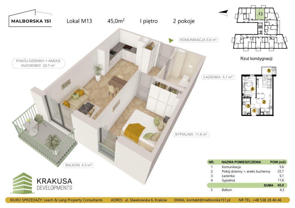 Malborska 151 – 14.444 m2 + miejsce postojowe gratis!
